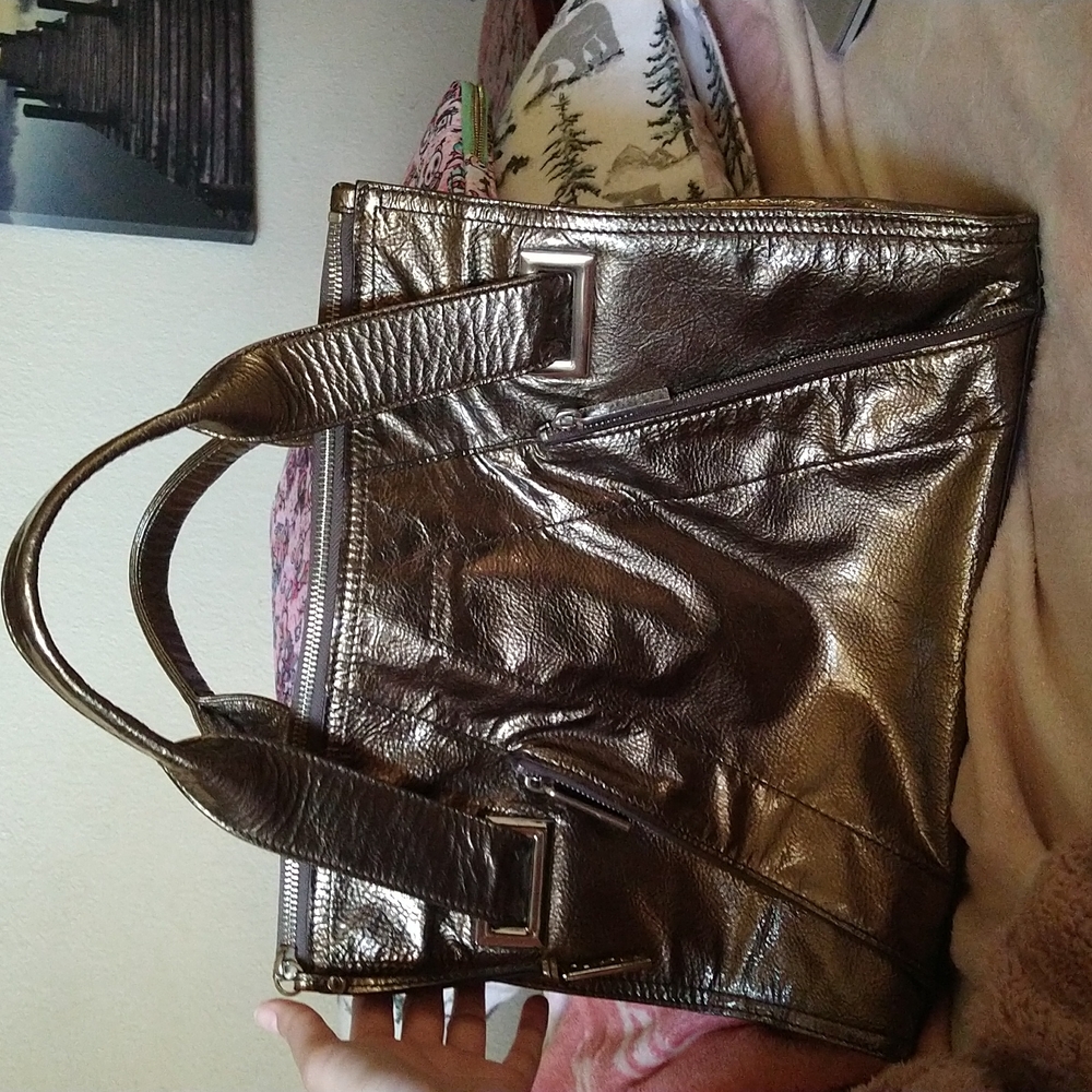 Kooba Patent Leather Metallic Handbag